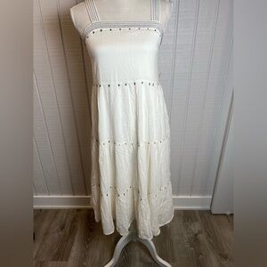 Old Navy NWT Cream and Black‎ Sleeveless Midi  Dress Size XS